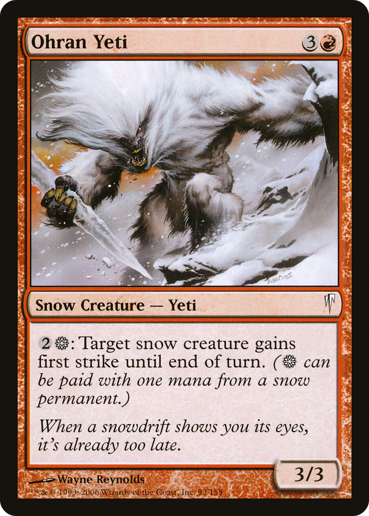 Ohran Yeti (CSP-093) [Coldsnap] Foil