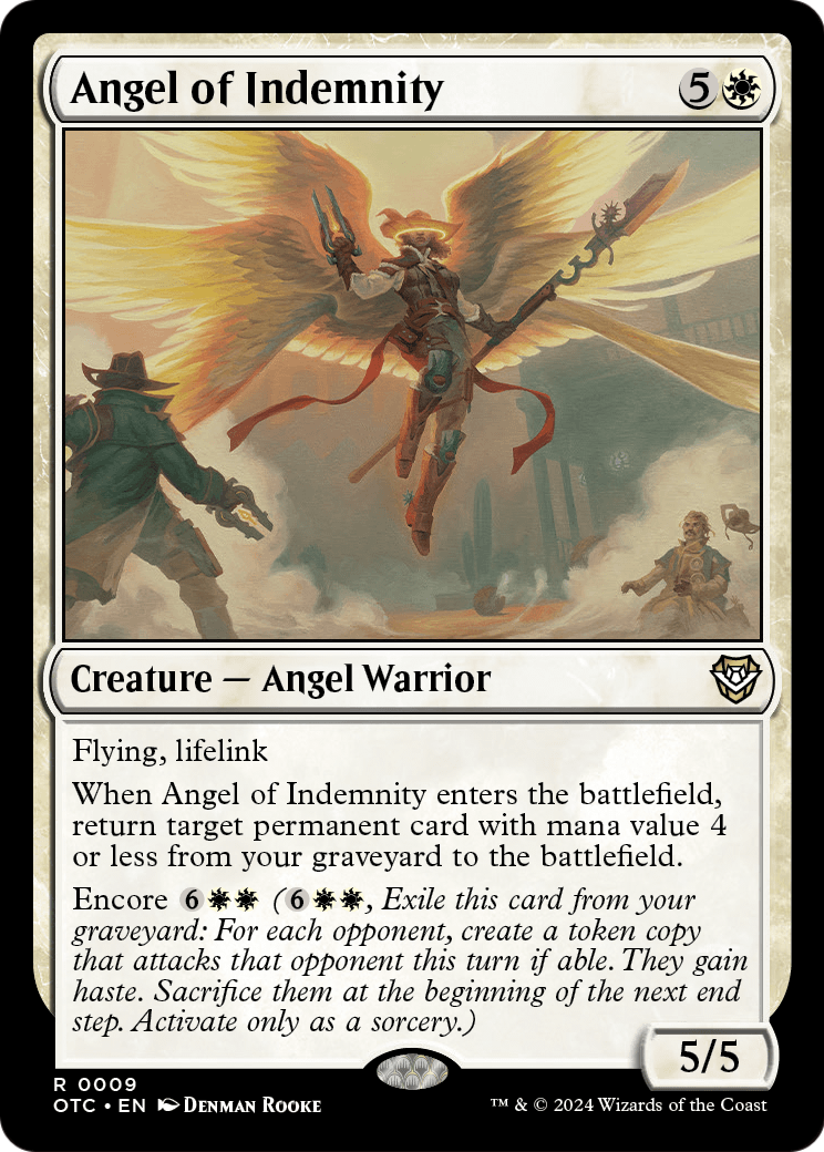 Angel of Indemnity (OTC-009) [Outlaws of Thunder Junction Commander]