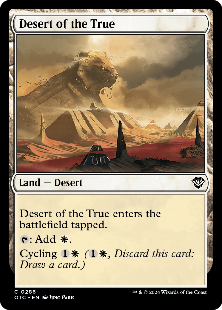 Desert of the True (OTC-286) [Outlaws of Thunder Junction Commander]