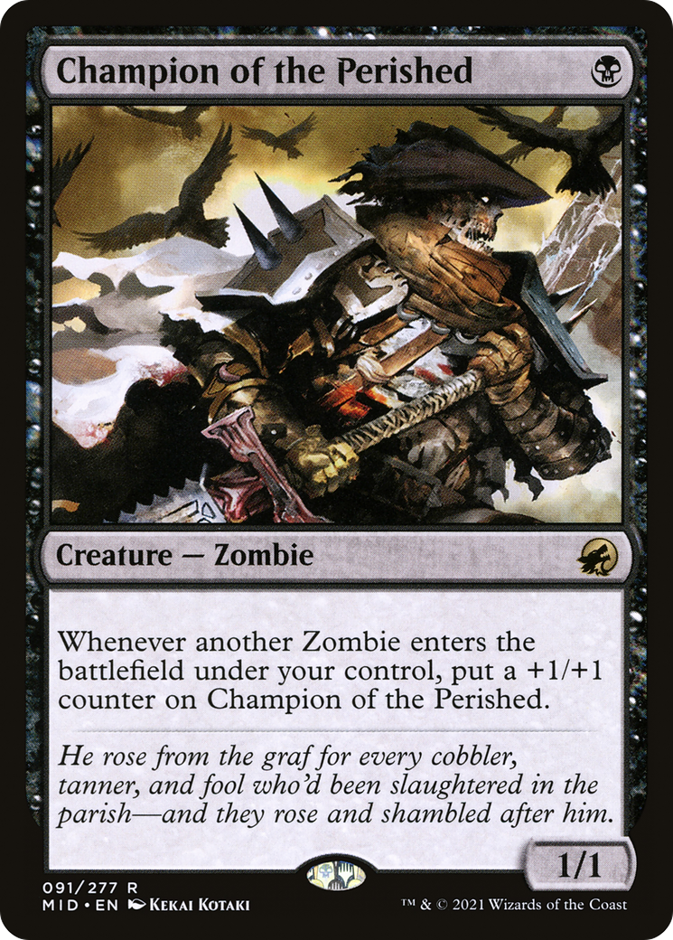 Champion of the Perished (MID-091) [Innistrad: Midnight Hunt] Foil