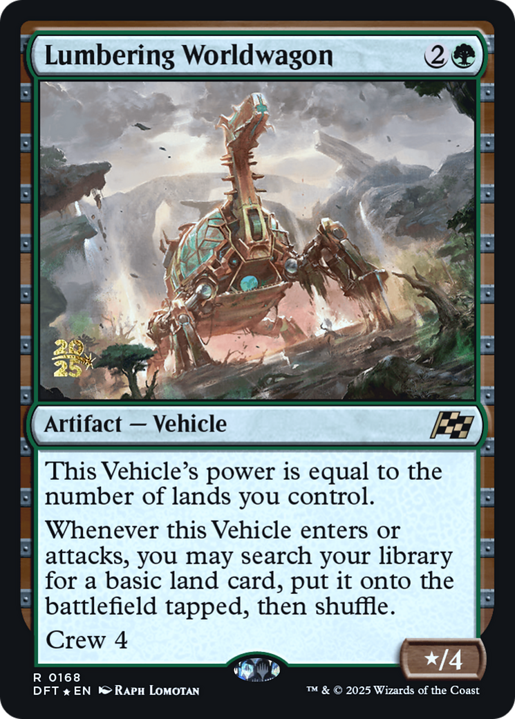 Lumbering Worldwagon (PRE-168) [Prerelease Cards] Foil