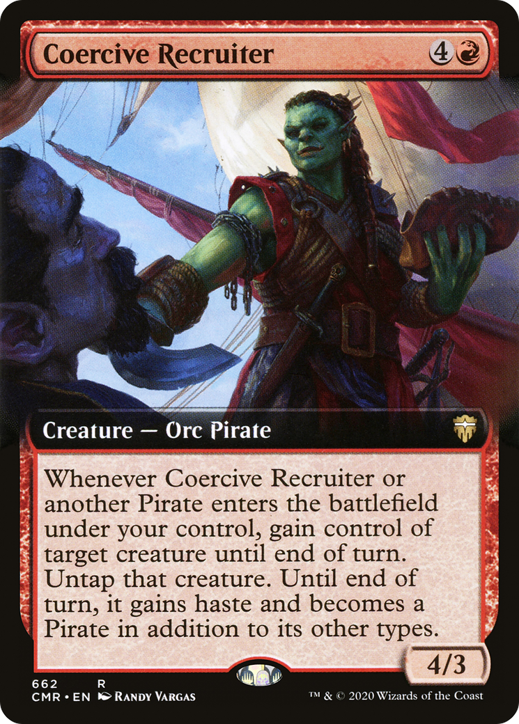 Coercive Recruiter (Extended Art) (CMR-662) [Commander Legends] Foil