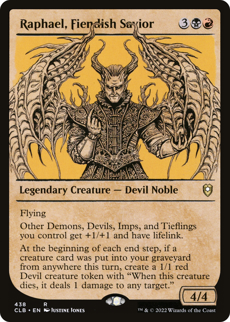 Raphael, Fiendish Savior (Showcase) (CLB-438) [Commander Legends: Battle for Baldur's Gate] Foil