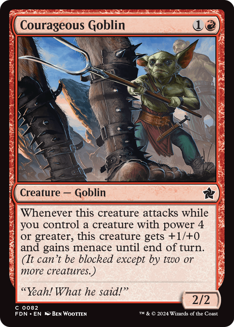Courageous Goblin (FDN-082) [Foundations]