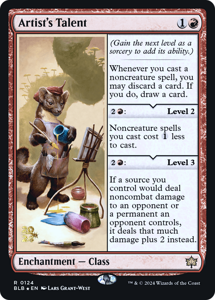 Artist's Talent (PRE-124) [Bloomburrow Promos] Foil