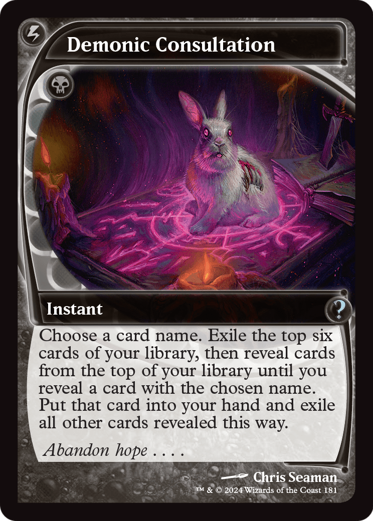 Demonic Consultation (Future Sight) (MB2-181) [Mystery Booster 2] Foil