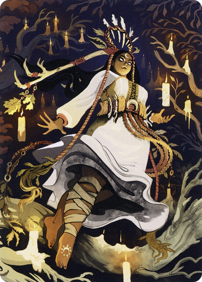 Candlegrove Witch // Candlegrove Witch (AMID-076) (Borderless) [Midnight Hunt Art Series] Foil