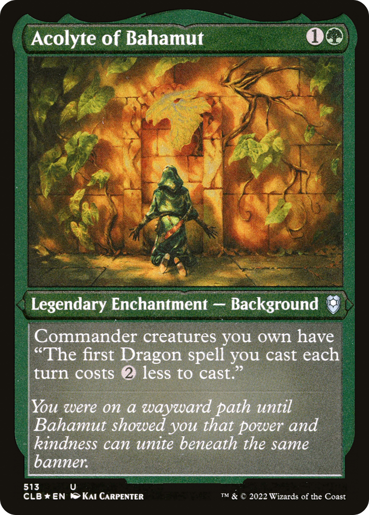 Acolyte of Bahamut (Foil Etched) (CLB-513) [Commander Legends: Battle for Baldur's Gate] Foil