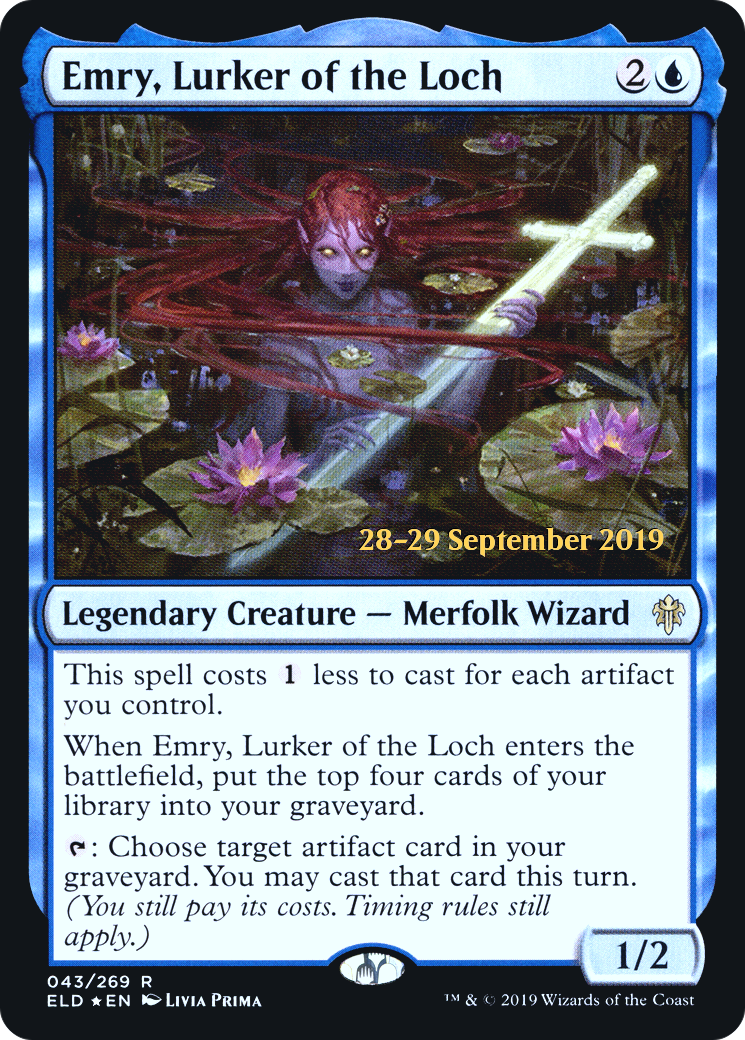 Emry, Lurker of the Loch (PRE-43S) [Throne of Eldraine Promos] Foil
