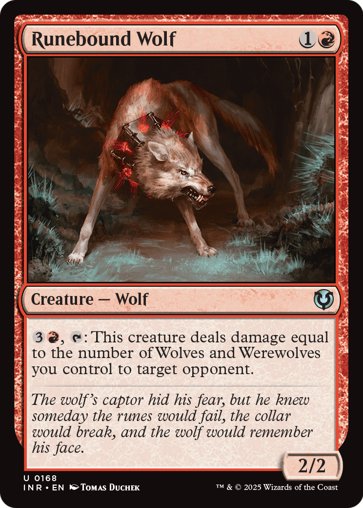 Runebound Wolf (INR-168) [Innistrad Remastered] Foil