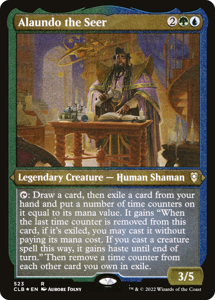 Alaundo the Seer (Foil Etched) (CLB-523) [Commander Legends: Battle for Baldur's Gate] Foil
