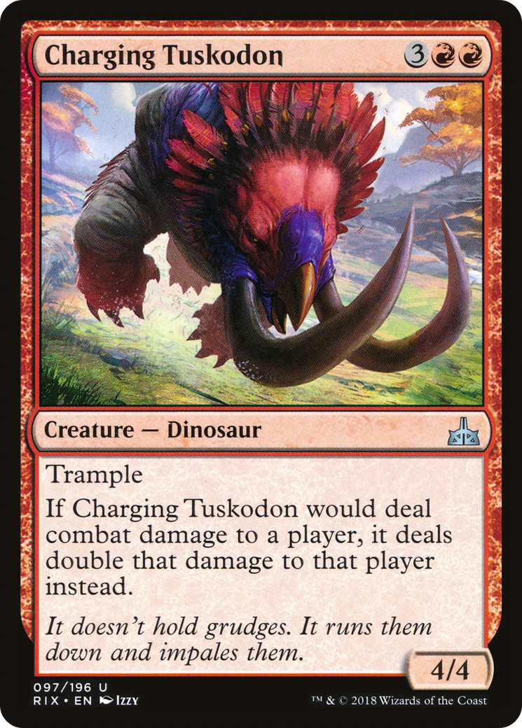 Charging Tuskodon (RIX-097) [Rivals of Ixalan]