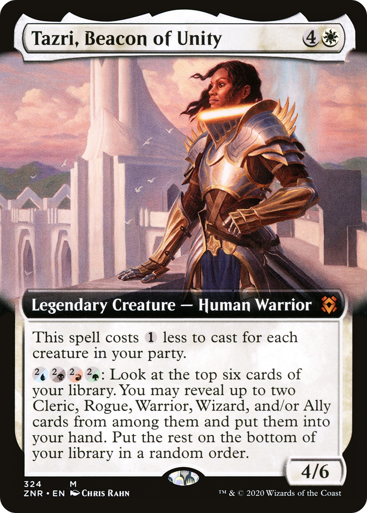 Tazri, Beacon of Unity (Extended Art) (ZNR-324) [Zendikar Rising] Foil