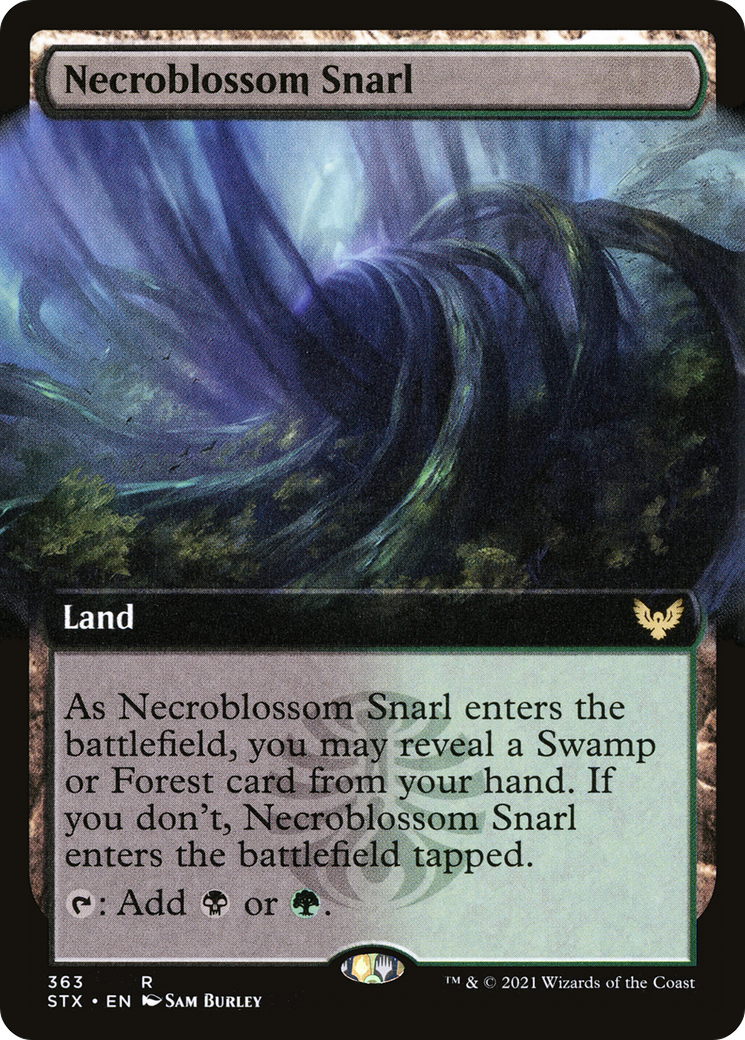 Necroblossom Snarl (STX-363) (Extended Art) [Strixhaven: School of Mages] Foil