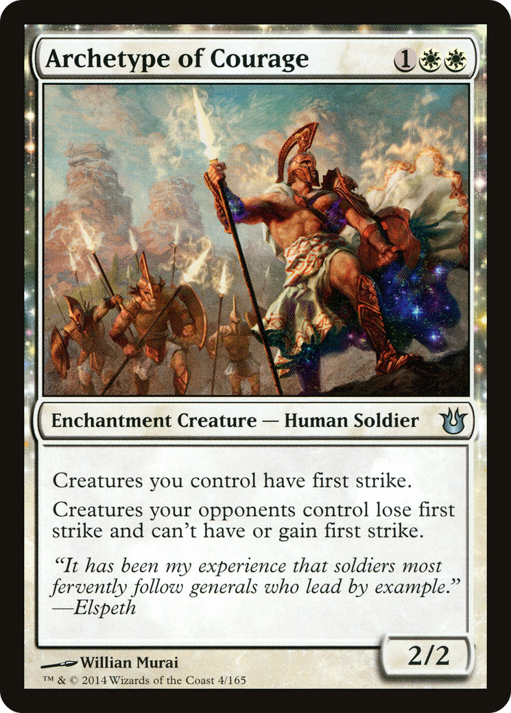 Archetype of Courage (BNG-004) [Born of the Gods] Foil