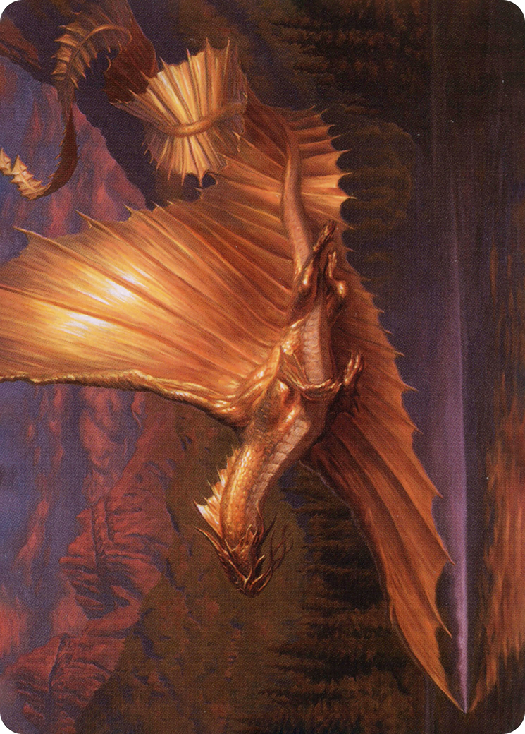 Adult Gold Dragon // Adult Gold Dragon (AAFR-058) (Borderless) [Adventures in the Forgotten Realms Art Series] Foil