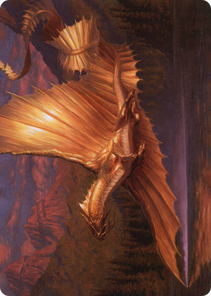 Adult Gold Dragon // Adult Gold Dragon (AAFR-058) (Borderless) [Adventures in the Forgotten Realms Art Series] Foil