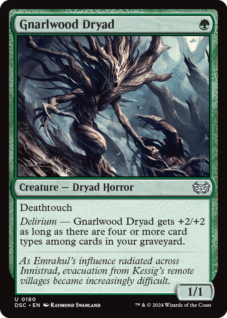 Gnarlwood Dryad (DSC-180) [Duskmourn: House of Horror Commander]