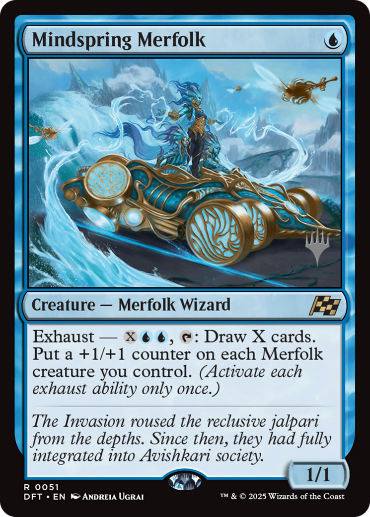 Mindspring Merfolk (PPDFT-051) [Promo Pack: Aetherdrift] Foil