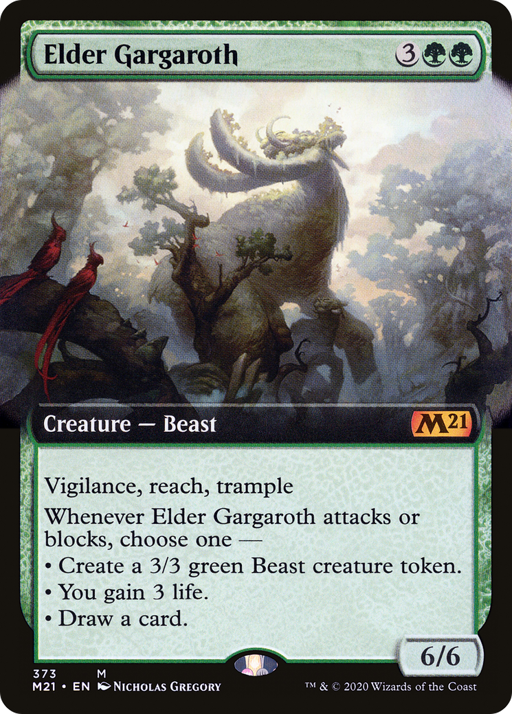 Elder Gargaroth (Extended Art) (M21-373) [Core Set 2021] Foil