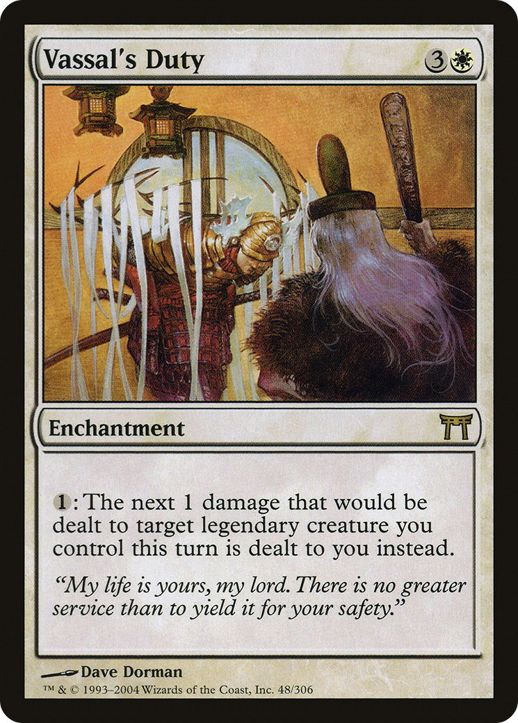 Vassal's Duty (CHK-048) [Champions of Kamigawa] Foil