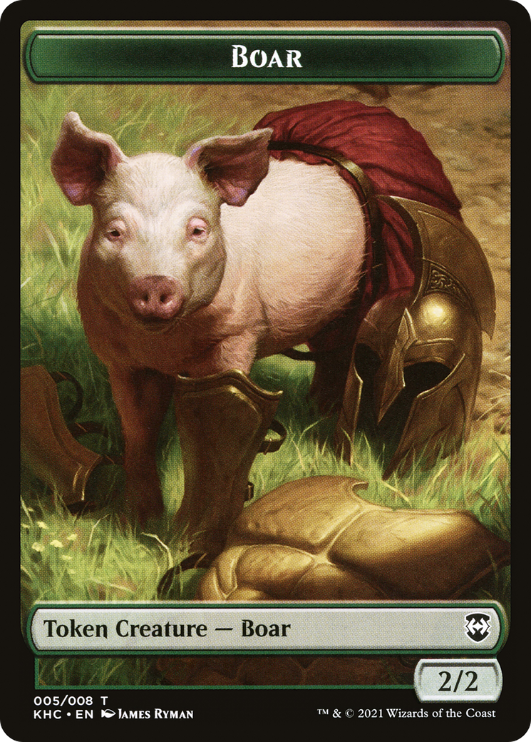 Boar (TKHC-005) [Kaldheim Commander Tokens]