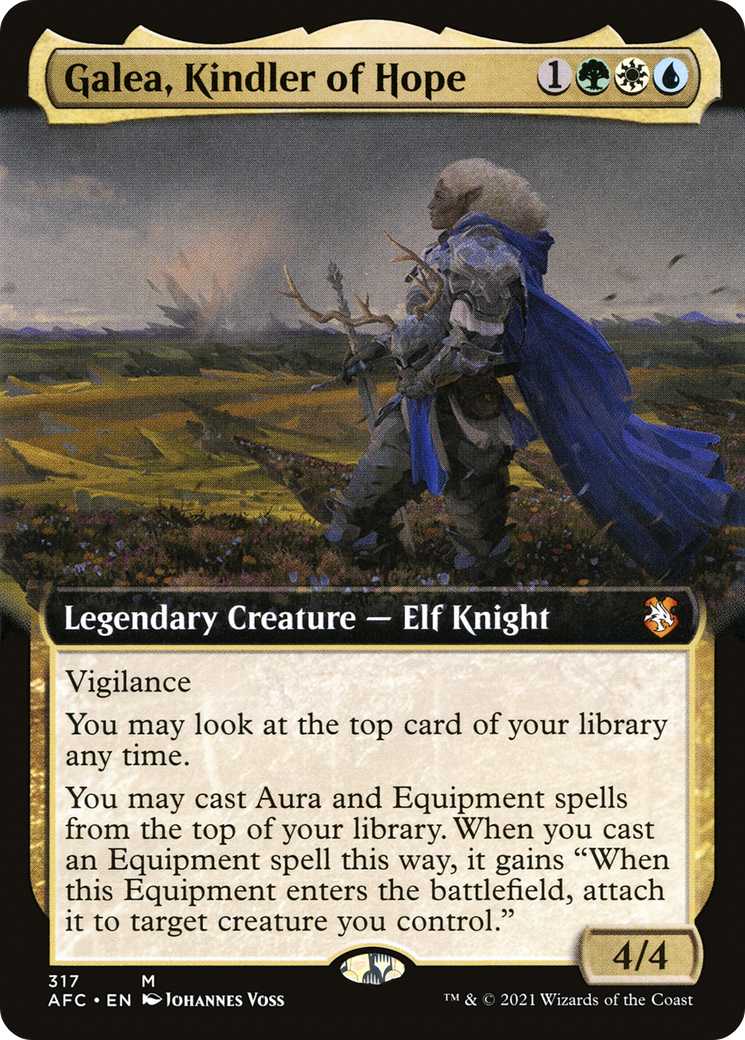 Galea, Kindler of Hope (Extended Art) (AFC-317) [Forgotten Realms Commander]