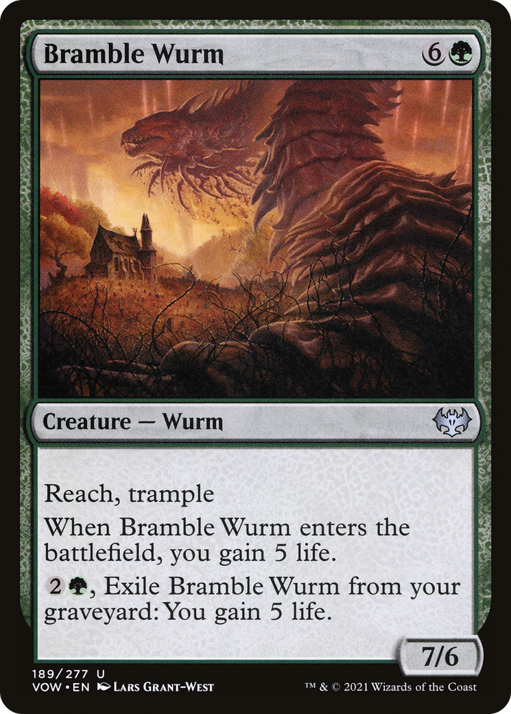 Bramble Wurm (VOW-189) [Innistrad: Crimson Vow] Foil