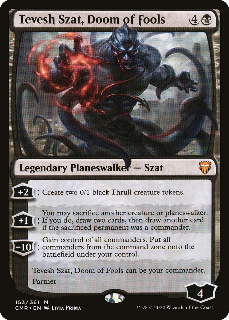 Tevesh Szat, Doom of Fools (CMR-153) [Commander Legends] Foil