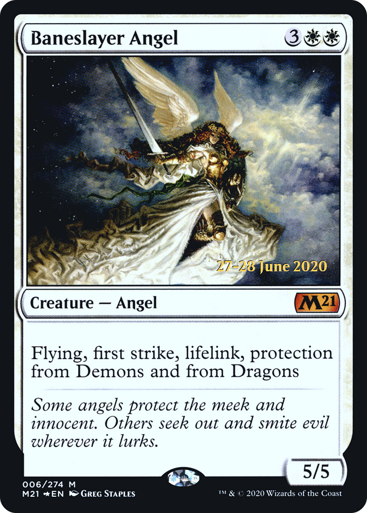 Baneslayer Angel (PRE-06S) [Core Set 2021 Promos] Foil