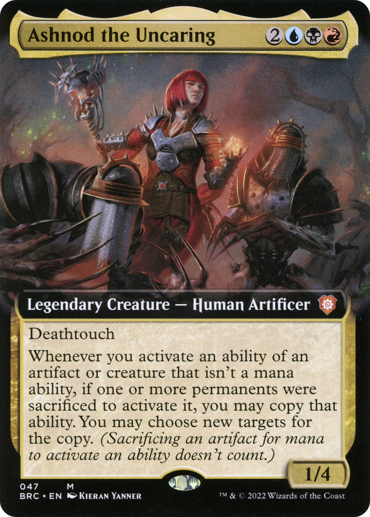 Ashnod the Uncaring (Extended Art) (BRC-047) [The Brothers' War Commander] Foil