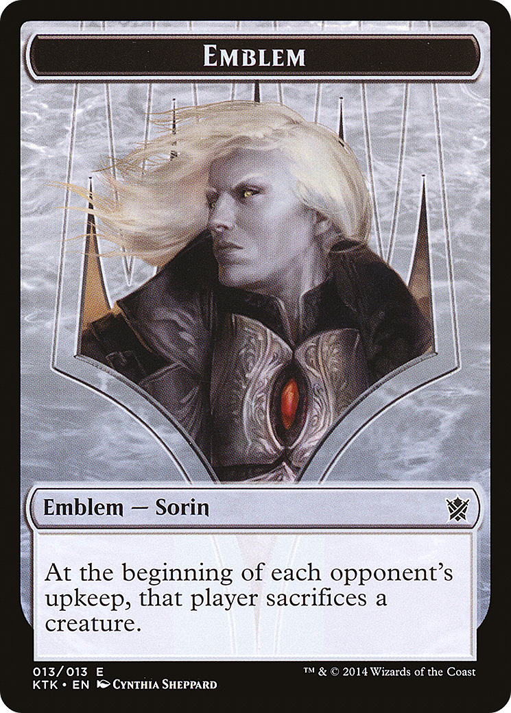 Emblem - Sorin, Solemn Visitor (KTK-013) [Khans of Tarkir Tokens]