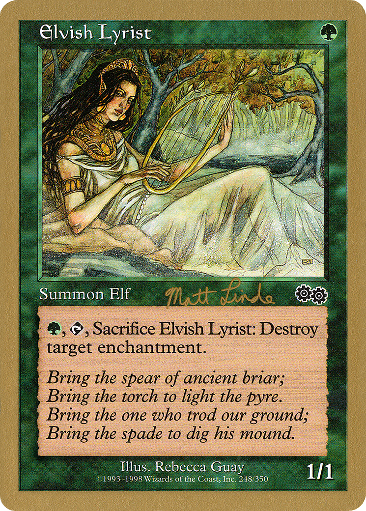 Elvish Lyrist - 1999 Matt Linde (USG) [World Championship Decks 1999]