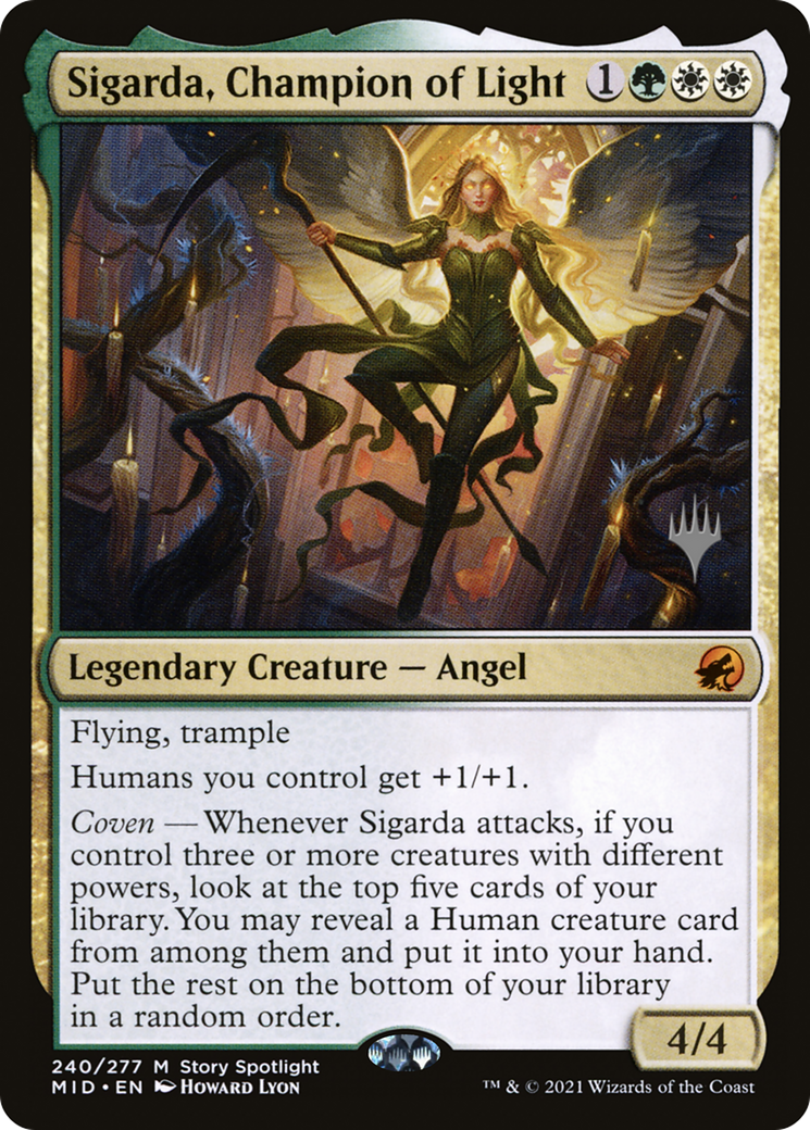 Sigarda, Champion of Light (PPMID-240) [Promo Pack: Innistrad: Midnight Hunt Promos]