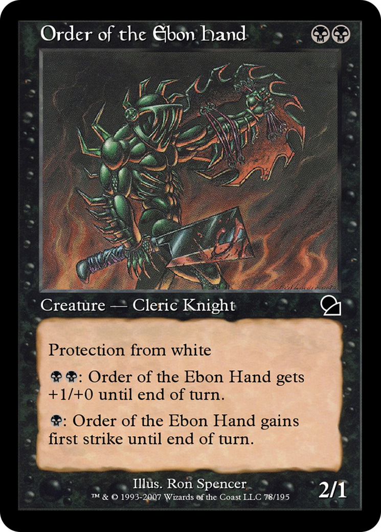 Order of the Ebon Hand (ME1-078) [Masters Edition] Foil