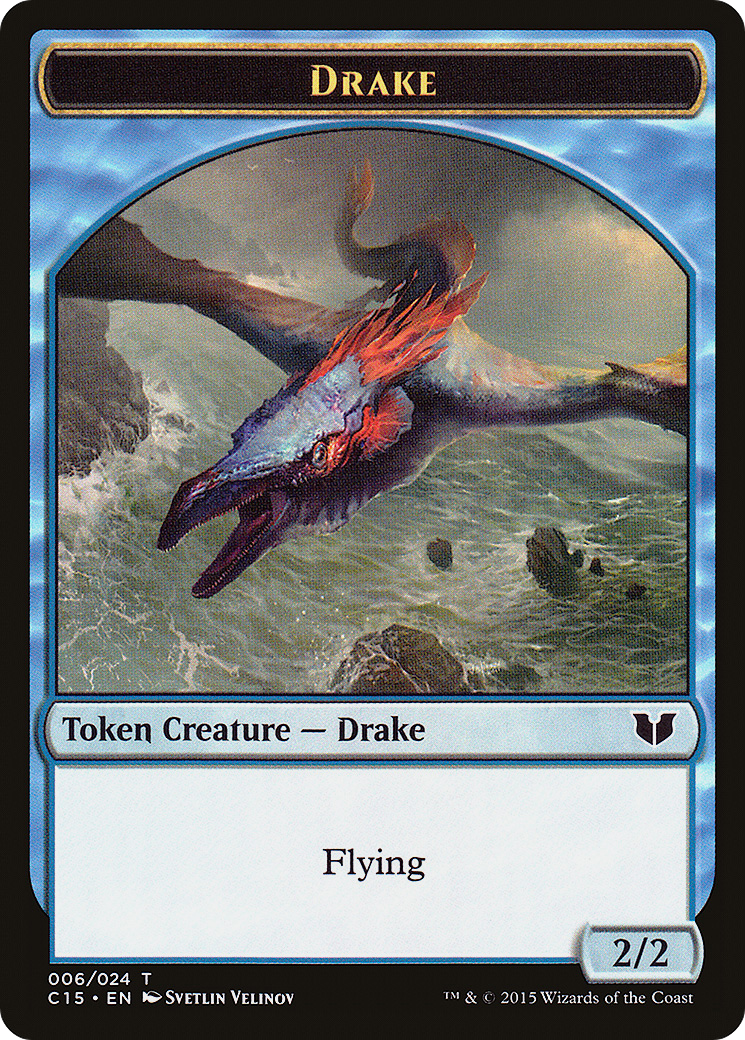 Drake // Elemental (020) Double-Sided Token (C15-6 // 20) [Commander 2015 Tokens]