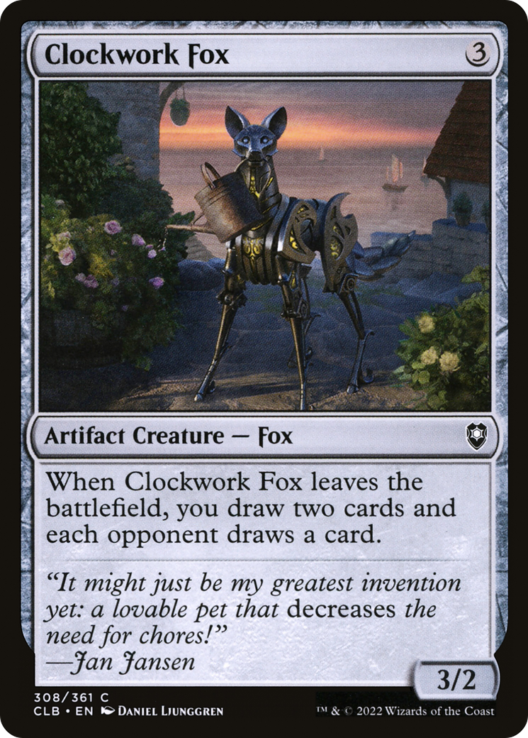 Clockwork Fox (CLB-308) [Commander Legends: Battle for Baldur's Gate] Foil