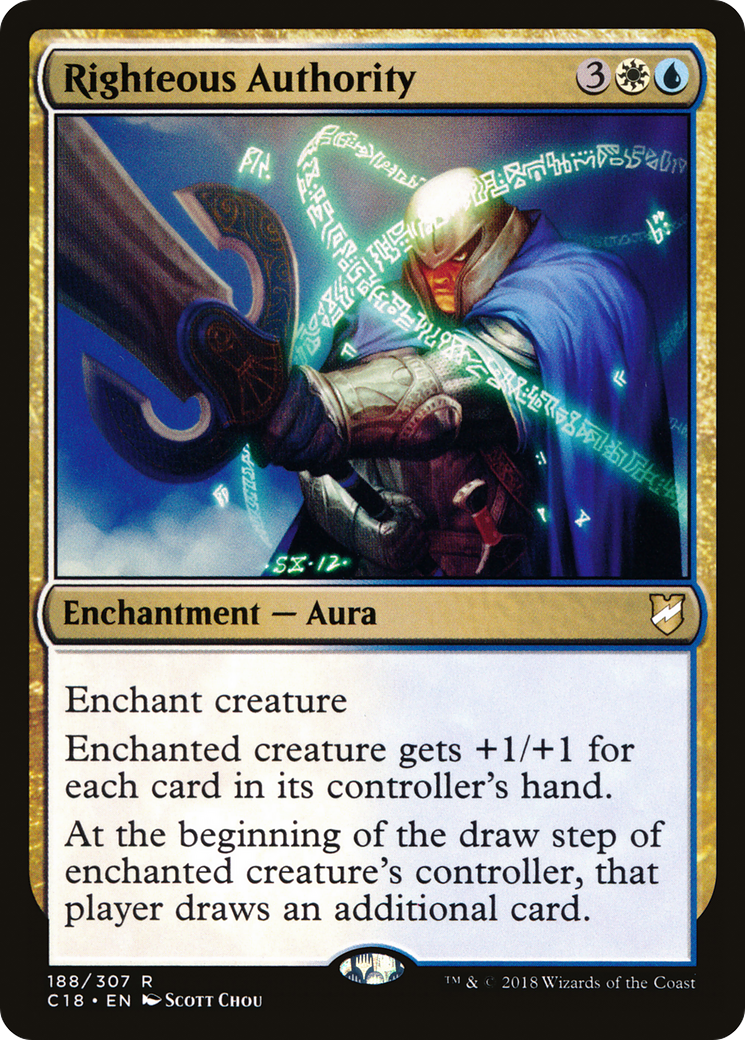 Righteous Authority (C18-188) [Commander 2018]