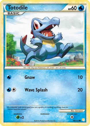 Totodile (086/123) [HeartGold SoulSilver] Reverse Holofoil - Common