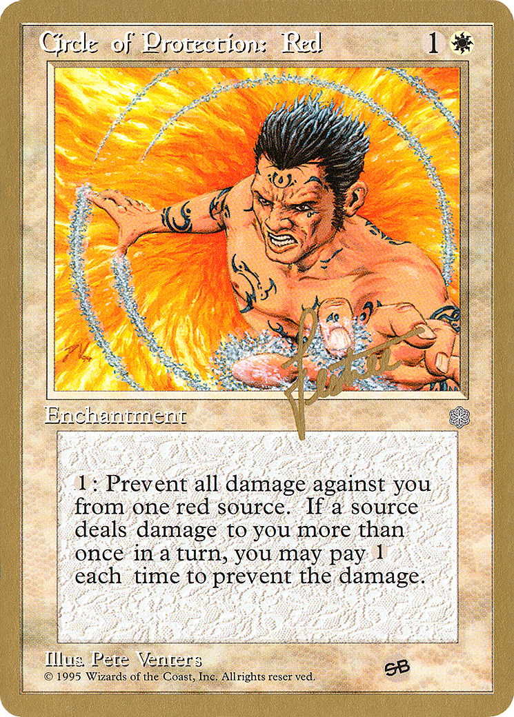 Circle of Protection: Red - 1996 Bertrand Lestree (ICE) (SB) [Pro Tour Collector Set]