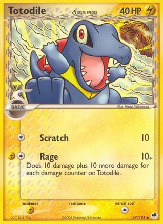 Totodile (Delta Species) (067/101) [Dragon Frontiers] Reverse Holofoil - Common