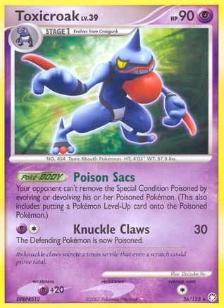 Toxicroak (36/123) [Mysterious Treasures] - Rare