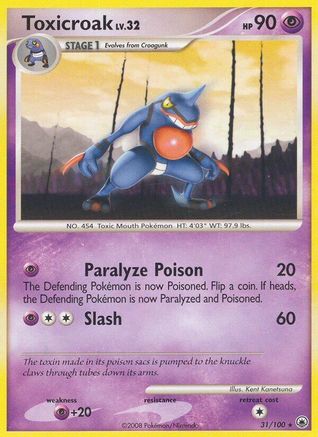 Toxicroak (31/100) [Majestic Dawn] Reverse Holofoil - Rare