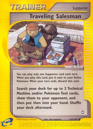 Traveling Salesman (137/147) [Aquapolis] Reverse Holofoil - Uncommon