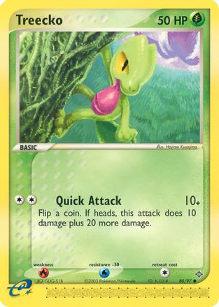 Treecko (080/97) [Dragon] Reverse Holofoil - Common