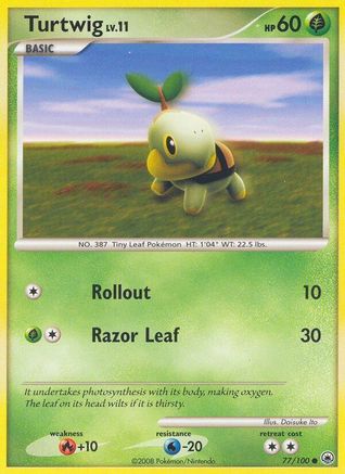 Turtwig (077/100) [Majestic Dawn] Reverse Holofoil - Common