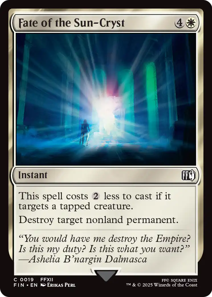Fate of the Sun-Cryst (FIN-019) [FINAL FANTASY] Foil