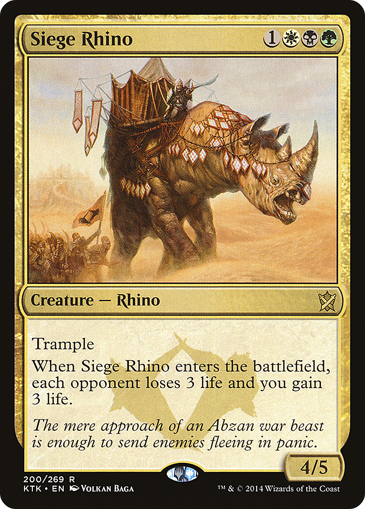 Siege Rhino (KTK-200) [Khans of Tarkir] Foil