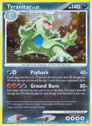 Tyranitar (17/123) [Mysterious Treasures] Holofoil - Holo Rare
