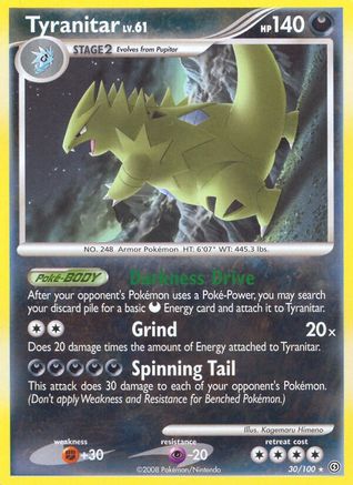 Tyranitar (30/100) [Stormfront] Reverse Holofoil - Rare